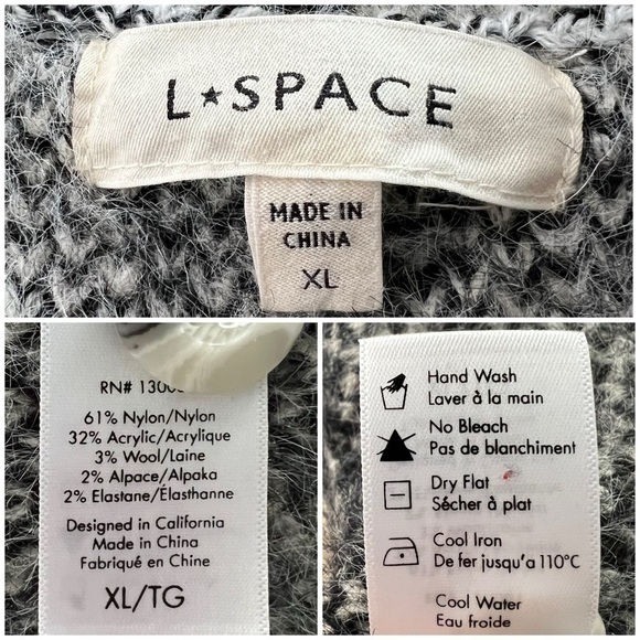 L SPACE Stirling Sweater Coat Couldn't Be Cozier Plaid Size XL - Picture 16 of 16